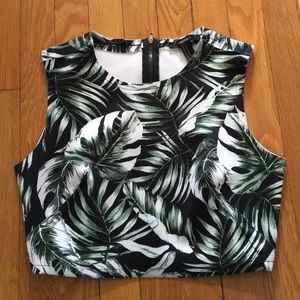 F21 Palm Print Top